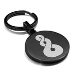 Stainless Steel Pikorua (Twist) Maori Symbol Round Medallion Keychain