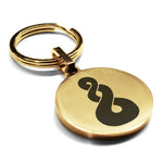 Stainless Steel Pikorua (Twist) Maori Symbol Round Medallion Keychain