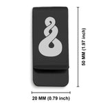 Stainless Steel Pikorua (Twist) Maori Symbol Classic Slim Money Clip