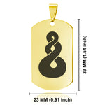Stainless Steel Pikorua (Twist) Maori Symbol Dog Tag Keychain - Comfort Zone Studios