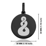 Stainless Steel Pikorua (Twist) Maori Symbol Round Medallion Pendant