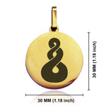 Stainless Steel Pikorua (Twist) Maori Symbol Round Medallion Pendant