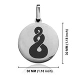 Stainless Steel Pikorua (Twist) Maori Symbol Round Medallion Pendant