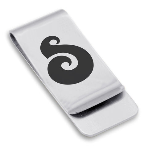 Stainless Steel Matau (Fish Hook) Maori Symbol Classic Slim Money Clip