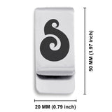 Stainless Steel Matau (Fish Hook) Maori Symbol Classic Slim Money Clip