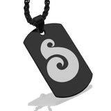 Stainless Steel Matau (Fish Hook) Maori Symbol Dog Tag Pendant - Comfort Zone Studios