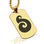 Stainless Steel Matau (Fish Hook) Maori Symbol Dog Tag Pendant - Comfort Zone Studios