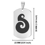 Stainless Steel Matau (Fish Hook) Maori Symbol Dog Tag Pendant - Comfort Zone Studios