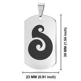 Stainless Steel Matau (Fish Hook) Maori Symbol Dog Tag Pendant - Comfort Zone Studios