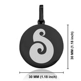 Stainless Steel Matau (Fish Hook) Maori Symbol Round Medallion Keychain