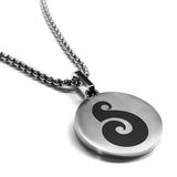 Stainless Steel Matau (Fish Hook) Maori Symbol Round Medallion Pendant