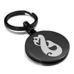 Stainless Steel Manaia (Guardian Spirit) Maori Symbol Round Medallion Keychain
