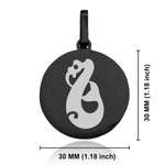 Stainless Steel Manaia (Guardian Spirit) Maori Symbol Round Medallion Pendant