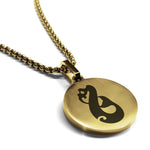 Stainless Steel Manaia (Guardian Spirit) Maori Symbol Round Medallion Pendant