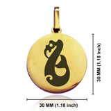 Stainless Steel Manaia (Guardian Spirit) Maori Symbol Round Medallion Pendant