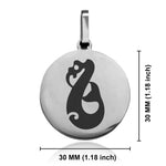 Stainless Steel Manaia (Guardian Spirit) Maori Symbol Round Medallion Pendant