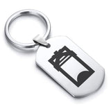 Stainless Steel Toki (Adze) Maori Symbol Dog Tag Keychain - Comfort Zone Studios