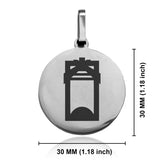 Stainless Steel Toki (Adze) Maori Symbol Round Medallion Pendant