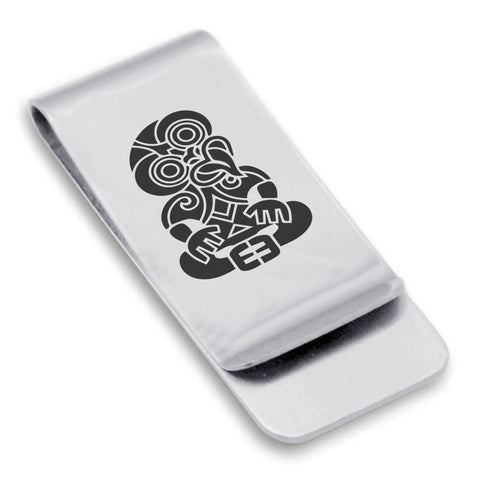 Stainless Steel Hei Tiki Maori Symbol Classic Slim Money Clip