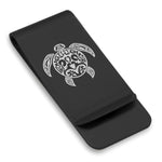 Stainless Steel Turtle Maori Symbol Classic Slim Money Clip