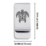 Stainless Steel Turtle Maori Symbol Classic Slim Money Clip