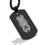 Stainless Steel Taniwha Maori Symbol Dog Tag Pendant - Comfort Zone Studios