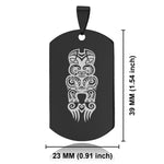 Stainless Steel Taniwha Maori Symbol Dog Tag Pendant - Comfort Zone Studios