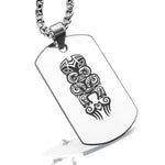 Stainless Steel Taniwha Maori Symbol Dog Tag Pendant - Comfort Zone Studios