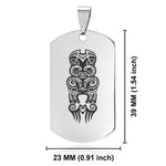 Stainless Steel Taniwha Maori Symbol Dog Tag Pendant - Comfort Zone Studios