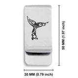 Stainless Steel Whale Tail Maori Symbol Classic Slim Money Clip