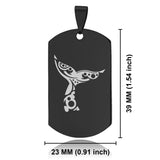 Stainless Steel Whale Tail Maori Symbol Dog Tag Keychain - Comfort Zone Studios