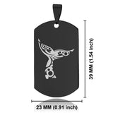 Stainless Steel Whale Tail Maori Symbol Dog Tag Pendant - Comfort Zone Studios