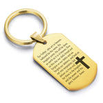 Stainless Steel The Lord’s Prayer Dog Tag Keychain