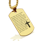 Stainless Steel The Lord’s Prayer Dog Tag Pendant