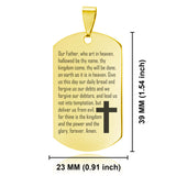 Stainless Steel The Lord’s Prayer Dog Tag Pendant