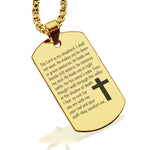 Stainless Steel The Lord Is My Shepherd Prayer Dog Tag Pendant