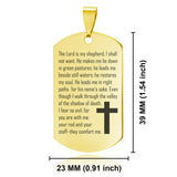 Stainless Steel The Lord Is My Shepherd Prayer Dog Tag Pendant