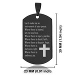 Stainless Steel Instrument of Your Peace Prayer Dog Tag Keychain