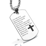 Stainless Steel Instrument of Your Peace Prayer Dog Tag Pendant