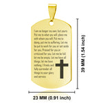 Stainless Steel Covenant Prayer Dog Tag Keychain