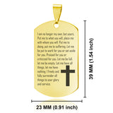 Stainless Steel Covenant Prayer Dog Tag Pendant