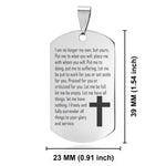 Stainless Steel Covenant Prayer Dog Tag Keychain