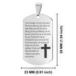 Stainless Steel Covenant Prayer Dog Tag Pendant