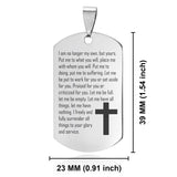 Stainless Steel Covenant Prayer Dog Tag Pendant