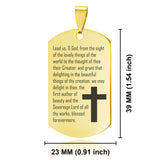 Stainless Steel Lead Us Prayer Dog Tag Keychain