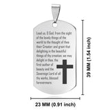 Stainless Steel Lead Us Prayer Dog Tag Keychain