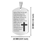 Stainless Steel Lead Us Prayer Dog Tag Pendant