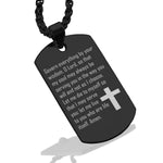 Stainless Steel Let Me Serve You Prayer Dog Tag Pendant