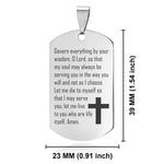 Stainless Steel Let Me Serve You Prayer Dog Tag Pendant