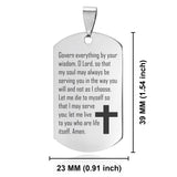 Stainless Steel Let Me Serve You Prayer Dog Tag Pendant